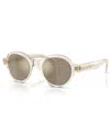 Moncler Unisex Sunglass Me6003 Rondosa In Transparent Butter