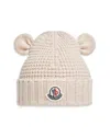 Moncler Unisex Wool Beanie With Teddy Bear Ears - Little Kid In Neutral