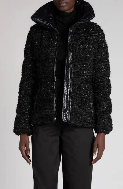 MONCLER MONCLER URBEL METALLIC TWEED DOWN JACKET