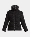 Moncler Urbel Tweed Down Puffer Jacket In Multi