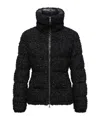 Moncler Urbel Tweed Down Puffer Jacket In Black