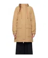 Moncler Beige Urfe Down Coat In Brown