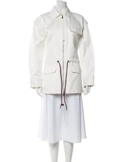 Pre-owned Moncler Utility Jacket In White
