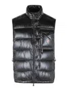 Moncler Uychi Foldable Black Polyamide Padded Vest In Black