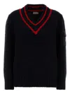 Moncler Maglione In Misto Lana Blu Scuro   Donna In Black