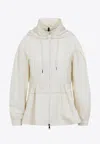 Moncler Vabre Zip-up Jacket In Cream