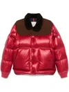 Moncler Vajolet Nylon Down Jacket In Red