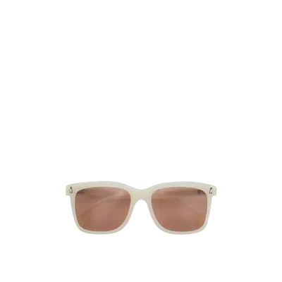 Moncler De Soleil Rectangulaires Valaire, Unisexe, Blanc, Taille: 54 In Brown