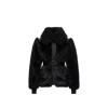 Moncler Valdivian Shearling Belted-waist Faux-fur Jacket In Black