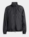 Moncler Valencay Drawstring Windbreaker Jacket In Black
