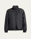 Moncler Valencay Drawstring Windbreaker Jacket In Black