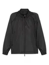 Moncler Valencay Drawstring Windbreaker Jacket In Black