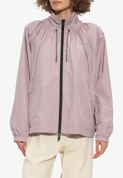 Moncler Valencay Zip-up Jacket In Pink