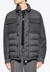 Moncler Men's Ultralight Down Jacket With Hidden Hood In Gray
