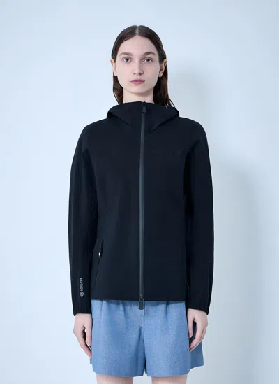 Moncler Heat-sealed Seam Water-repellent Hooded Jacket With Recco Reflector In Black