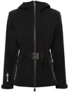 Moncler Relaxed Fit Technical Jacket With Adjustable Features In Black