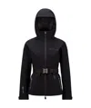 Moncler Relaxed Fit Technical Jacket With Adjustable Features In Black
