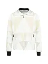 Moncler White Valserine Laminated Gore-tex Patchwork Ski Jacket In White