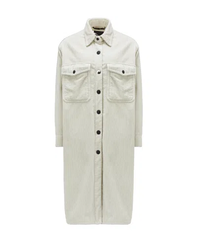 Moncler Vanay Corduroy Shirt Jacket In White