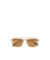 Moncler Vantos Rectangular Sunglasses In Neutral