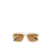 Moncler Vantos Rectangular Sunglasses In White