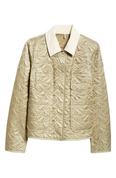 Moncler Varede Quilted Jacket In Light Beige