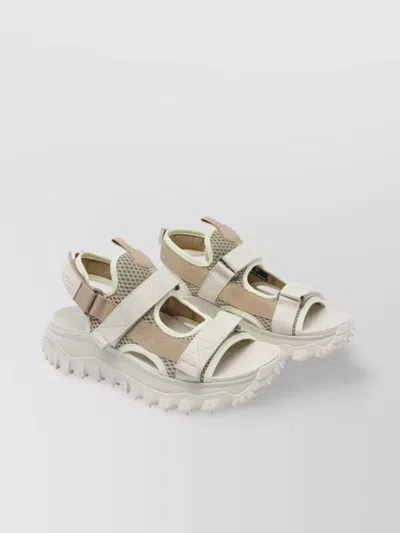 Moncler Vela Trailgrip Sandals Mesh Upper In Beige