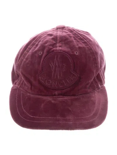 Pre-owned Moncler Velvet Baseball Hat In Pink