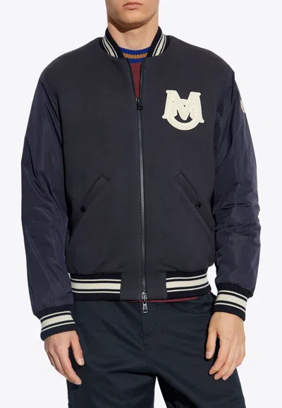 Moncler Vennes Reversible Bomber Jacket In Blue