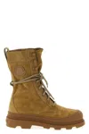 Moncler High-top Combat Boots Chunky Sole In Brown
