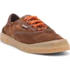 Moncler Luxe Suede Lace-up Sneakers For Women In Brown