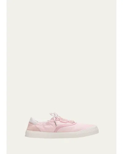 Moncler Vera Leisure Suede Low-top Sneakers In Pink