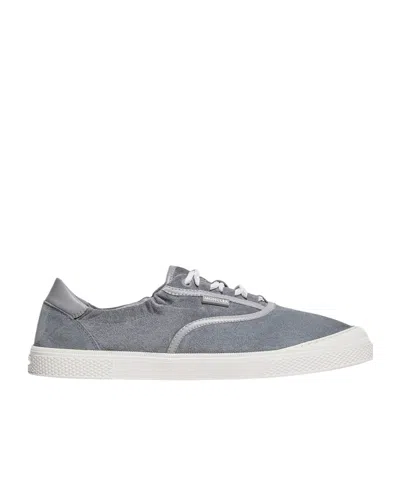 Moncler Vera Leisure Suede Sneakers In Gray