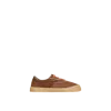 Moncler Luxe Suede Lace-up Sneakers For Women In Brown