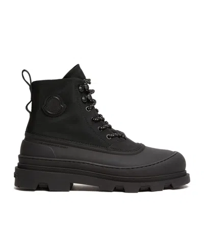 Moncler Vera Sheal Lace-up Boots In Black