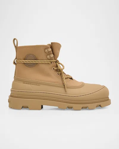 Moncler Vera Sheal Lace-up Boots In Caramel