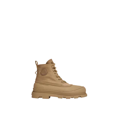 Moncler Vera Sheal Lace-up Boots, Women, Beige, Size: 37 In Neutral