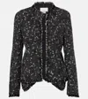 Moncler Verneuil Peplum Tweed Jacket In Black
