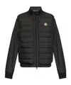 Moncler Down Jacket With Knit Sleeves In Black