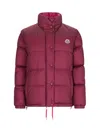 Moncler Verone Reversible Short Down Jacket In Red
