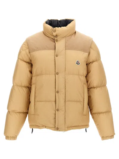 Moncler Verone 1 Reversible Down Jacket In Beige