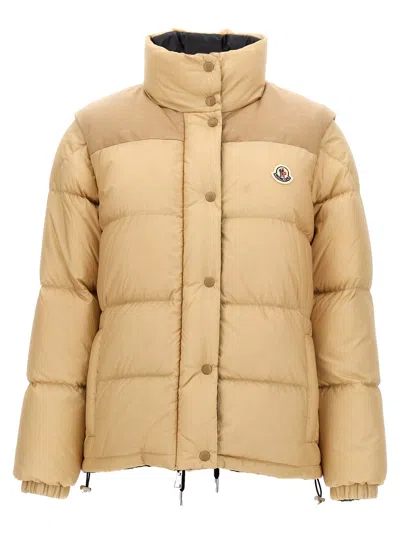 Moncler Verone 1 Reversible Puffer Jacket In Beige