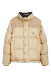 Moncler Reversible Convertible Canvas-trimmed Quilted Shell Down Jacket In Khaki