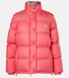 Moncler Verone Reversible Short Down Jacket In Pink