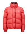Moncler Verone Reversible Short Down Jacket In Red