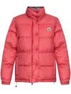 Moncler Verone Reversible Short Down Jacket In Red