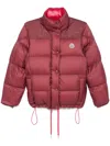 Moncler Verone Reversible Short Down Jacket In Red