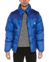 Moncler Verone Reversable Down Coat In Blue