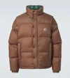 Moncler "verone 1" Reversible Crop Down Jacket In Brown
