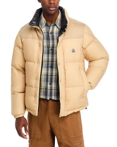 Moncler Verone Reversible Down Jacket In Khaki
